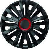 SET CAPACE ROTI 15` NEGRE CU INEL ROSU ROYAL